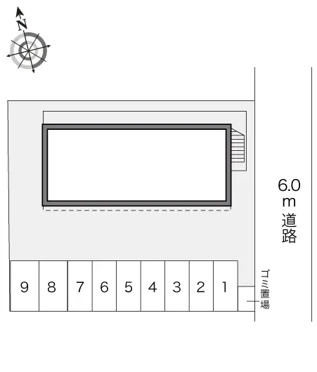 ★手数料０円★岡山市北区青江３丁目　月極駐車場（LP）